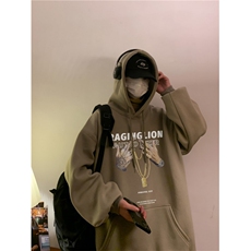 潮流宽松ins休闲男连帽卫衣D325-WY2303-薄款P55厚款P65，男装卫衣，电商D325