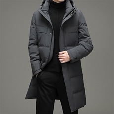 21冬季羽绒服男款羽绒宽松羽绒服连帽长款冬装外套ZELD9838-P410，男装羽绒服，电商B212（原钱塘6029）