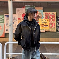 2025春秋痞帅外套男高街潮牌港风日系原宿风韩版潮流宽松夹克，男装夹克，星座506A