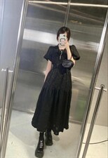 【DAVIDA】韩版设计款菱格连衣裙，女装连衣裙，DAVIDA