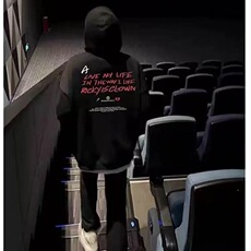 美式街头小众字母印花重磅连帽卫衣男秋冬季宽松潮流帅气外套，女装短外套，四季星座505