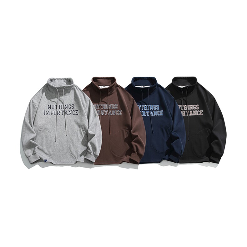 外27-2GANYOU日系高领印花插袋卫衣WY12-P82，男装卫衣，新杭派外27-2