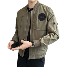 店主风秋季新款棒球领工装棒球服夹克时尚休闲外套潮58126-P110，男装夹克，电商A413