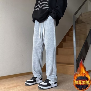 2024新款休闲裤男士春秋重磅加绒卫裤男生运动男款裤子K132/P38图片