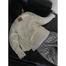 高街慵懒风磨破cleanfit毛衣开衫针织ins开衫潮外套MY8823特P60，男装针织衫/毛衣，星座908-1