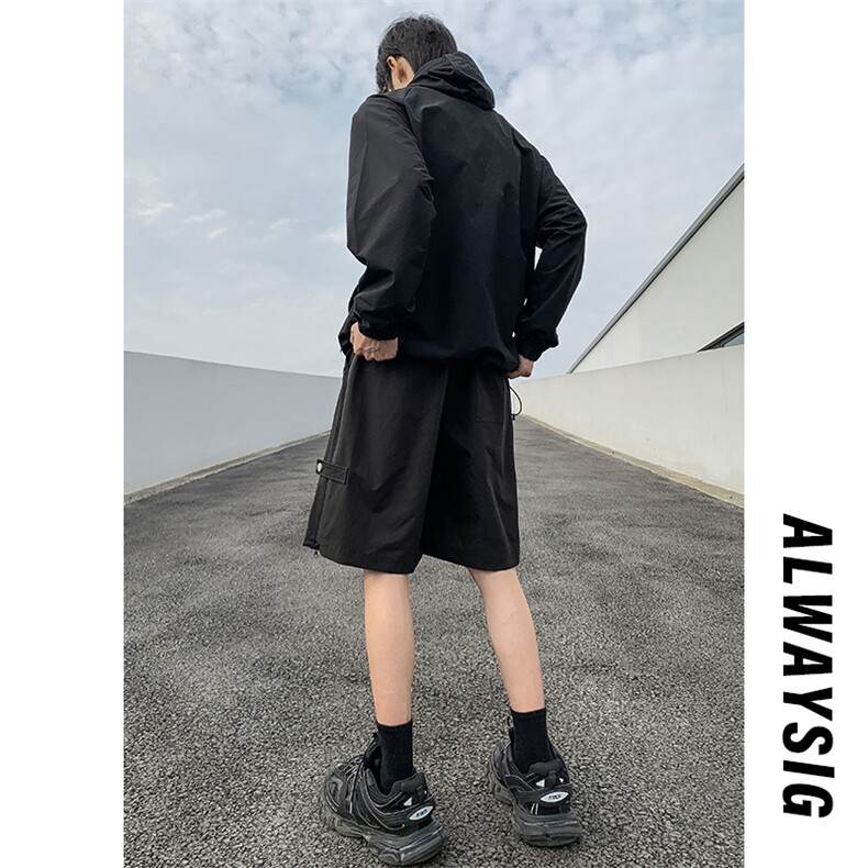 2024夏季新款外景大码vibe防水拉链冲锋短裤M-5XHK23125-特P40,男装牛仔裤,电商A022