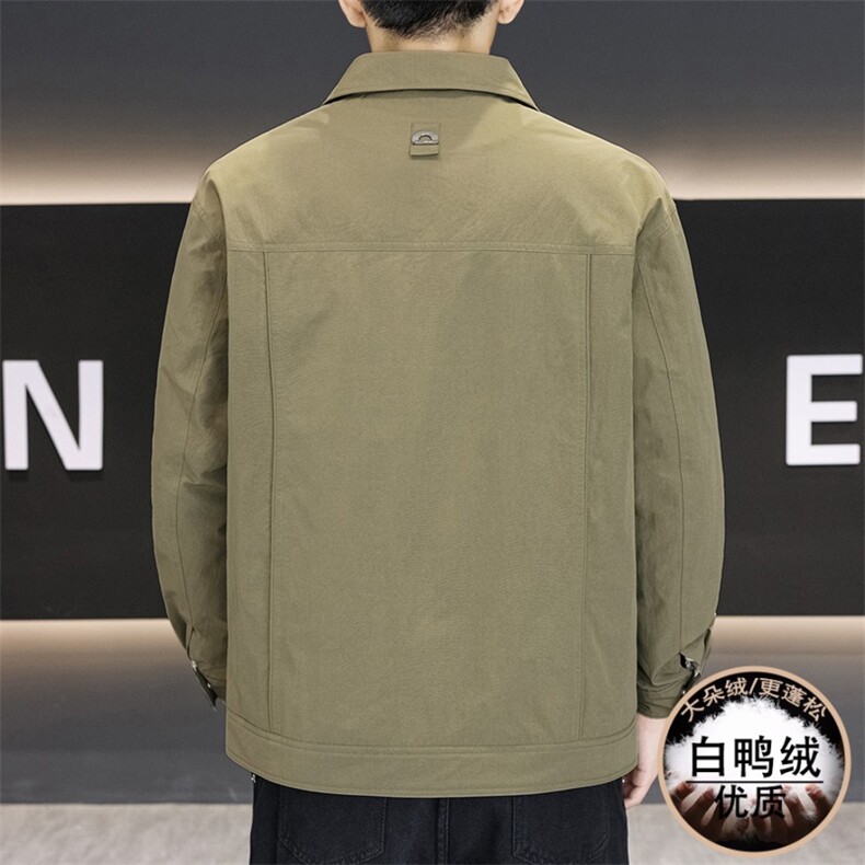 行政夹克羽绒服外套男2025新款秋冬季高级感商务休闲衬衣服男款,男装夹克,星座914