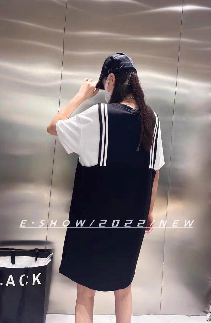 针织拼接连衣裙，女装连衣裙，依多坊