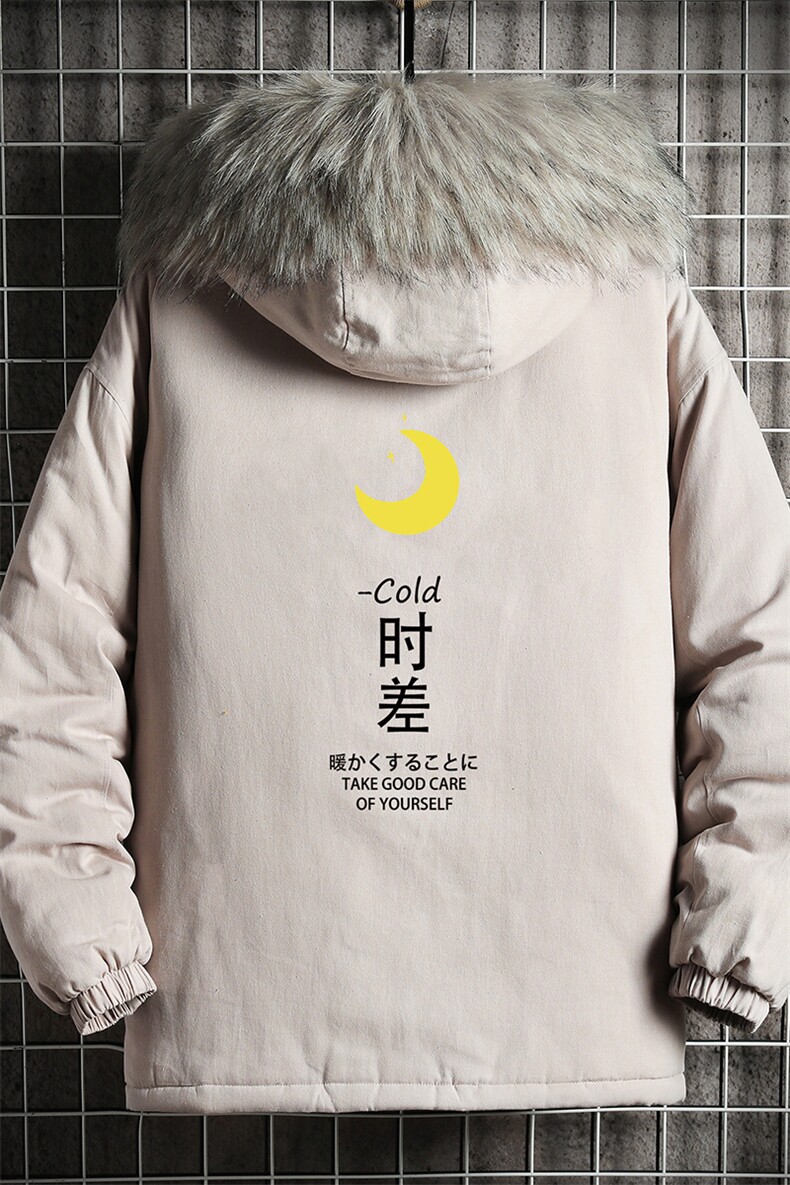 MM48047-P130冬季大毛领衣男士大码加厚袄男服网格挂拍,男装棉衣,电商A040A