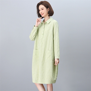 连衣裙2026新款女春秋中长款显瘦中年妈妈时尚洋气提花裙子潮图片