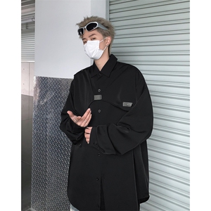 男装衬衫24春季潮牌男士叠穿宽松垂感长袖衬衣XZ514-2-202415-P78图片