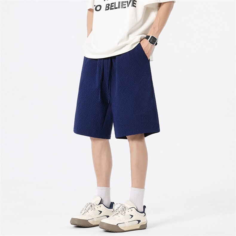 光板二开夏季泡泡纱男士短裤休闲直筒大码沙滩A266-GBXG118-P15，男装牛仔裤，电商A266