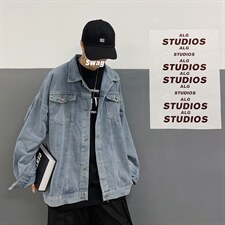 港风秋季男士宽松牛仔外套韩版潮流工装夹克ins上衣服JK522-P60,男装工装外套,星座1008-2