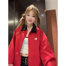 美式复古棒球服外套女春秋2025新款巨好看早秋季开衫夹克上衣，男装夹克，星座1210-1