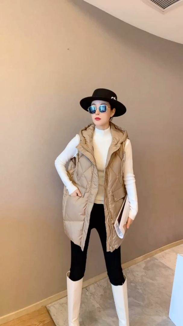 中长款羽绒马甲，女装马甲，卡薇尔
