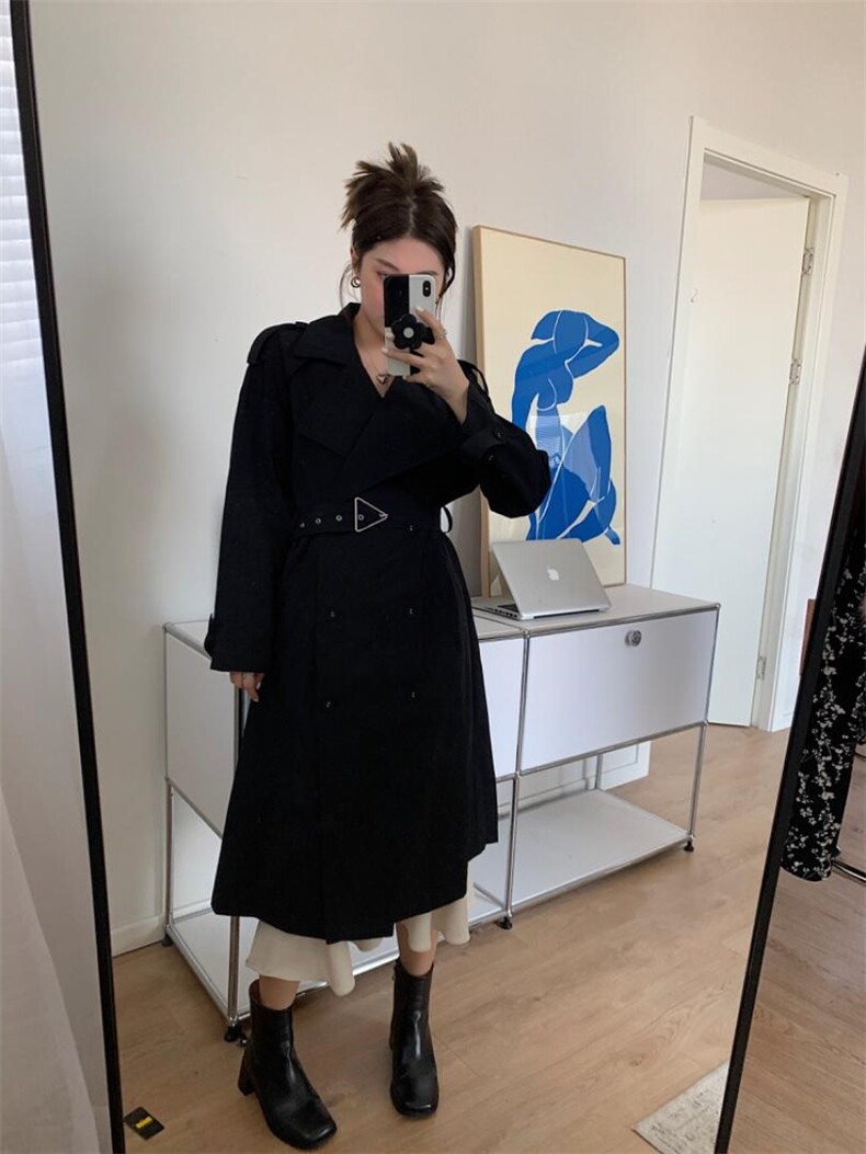 2022春款百搭风衣，女装风衣，谦度