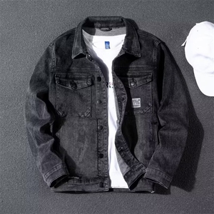 1506-1/GG040/P44新款休闲工装上衣服褂秋冬季潮牌黑色夹克图片