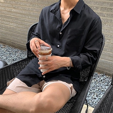 那不勒斯防晒长袖衬衫英伦雅痞男装高级感痞帅CS02-P45，男装衬衫，星座310A-4