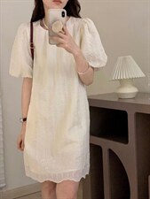 现货夏季新款刺绣连衣裙，女装连衣裙，素名