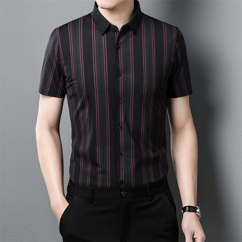 H8116钱塘2020-3夏季无痕商务精品男士短袖衬衣主推P66,男装衬衫,钱塘207-3