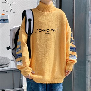 ！2023秋冬新款男士高领毛衣潮牌百搭针织衫打底上衣M706P60,男装针织衫/毛衣,电商B220