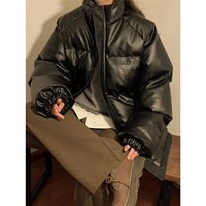中性风黄灯鳄鱼纹钢印设计棉衣男MY77093P120控168抖音控198，男装棉衣，星座227-7