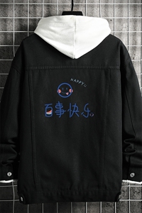 牛仔夹克男大码牛仔外套男茄克 NJ77183-P60 加绒款-P75图片