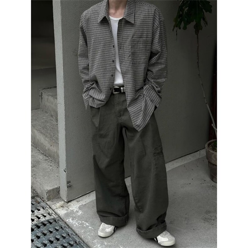 1506/Q30160/P41长袖衬衫男士春秋季港风宽松大码百搭衬衣外套,男装衬衫,星座1506