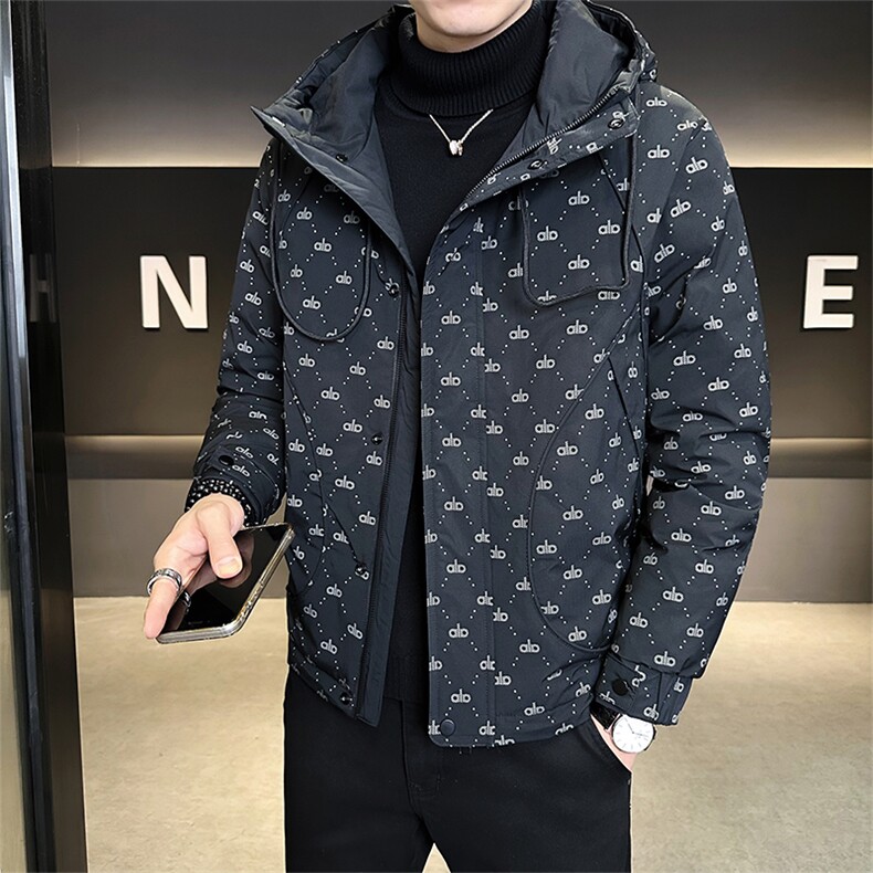 新标90绒店主风冬季男士字母连帽羽绒服保暖外套2266-P255,男装羽绒服,电商B328