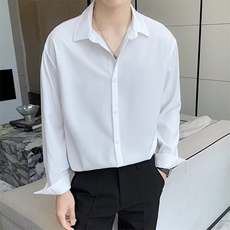 衬衫男士长袖高级感痞帅潮春秋轻熟风休闲内搭衬衣C07，男装衬衫，星座1116A-2（原606A-1）