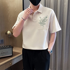 夏男翻领POLO衫拼色男休闲宽松休闲衬衣小伙A236-82563-P60，男装Polo衫，电商A236