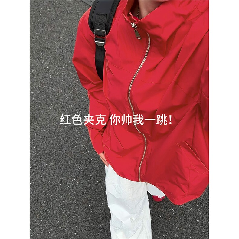 高街时髦个性款上衣日系情侣款潮流简约复古夹克HY803TP60,男装夹克,电商A102B
