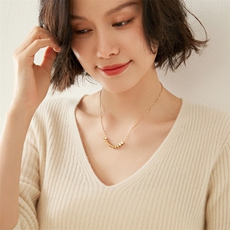 时尚女士V领羊绒衫柔软舒适显瘦百搭款，女装羊绒衫，蚂蚁派对工厂直营店