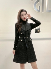 现货秋冬连衣裙两件套，女装连衣裙，嘉利得