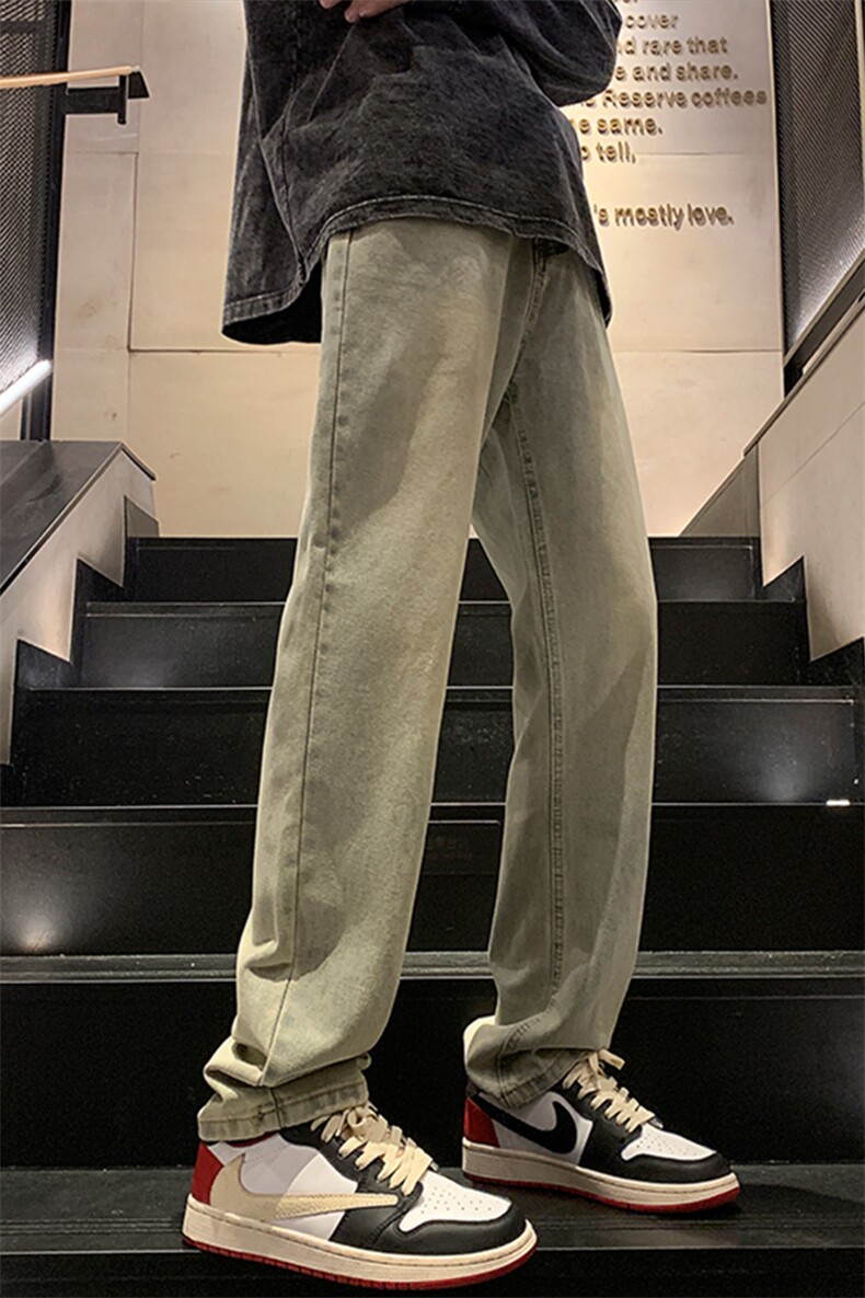 现货S-5XL加肥加大码黄泥色直筒牛仔裤男310A-2BK205P50控78,男装牛仔裤,星座310A-2