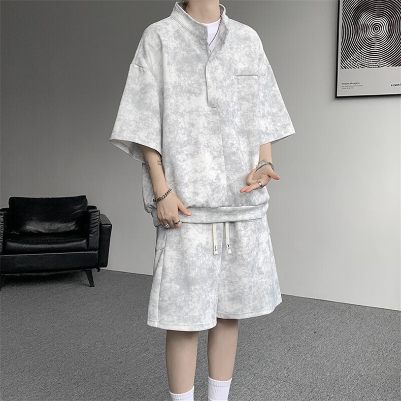 可拆开卖！立领POLO衫短袖t恤套装男生休闲运动青少年搭配帅气夏,男装T恤,电商B312