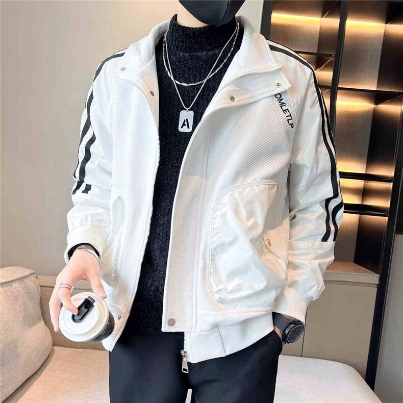 潮ins立领工装外套男春秋款男士夹克新款青少年潮流常规款修身,男装夹克,星座218-1（原230）