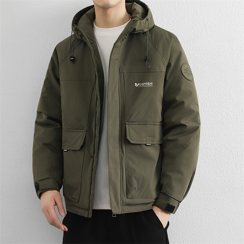 美式复古高充绒冬季棉服男2025新款潮牌御寒保暖机能风工装外套,男装棉衣,星座914