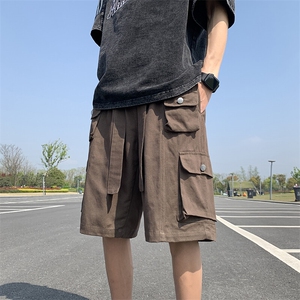 大码宽松多口袋工装裤休闲裤短裤五分裤A014-DY2356-P60控78图片