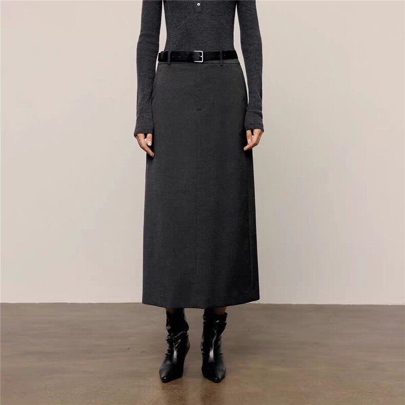 2025秋冬百搭时尚半身裙女中长高腰包臀直筒裙子，女装半身裙，泰合衣坊