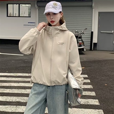 （现货）连帽外套女春秋洋气短款风衣宽松休闲小个子百搭夹克上衣，女装短外套，韩蔻秀
