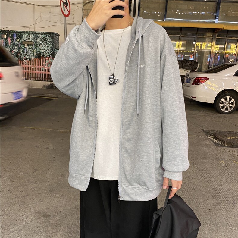 2021百搭宽松休闲显瘦连帽抽绳简约外套男XW190-特批35，男装卫衣，星座718-1