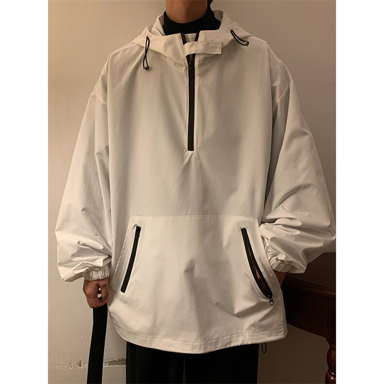 JK8010/P55春装新款现货暖色调港风冲锋衣男宽松夹克个性外套男潮,男装夹克,电商A141