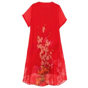 特肥特大码女300斤260胖mm超大号240夏装棉绸人造棉遮胯大连衣裙