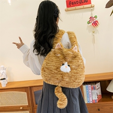 艺甜玩具 精品大货条纹猫咪毛绒玩具背包零钱外出宝宝卡通女孩玩偶
