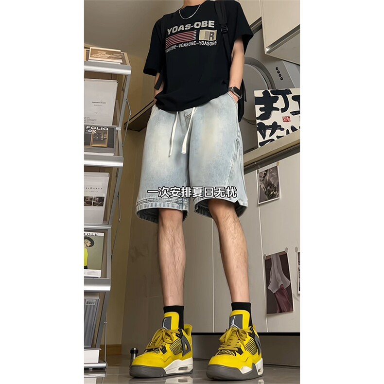 夏季新款水洗牛仔短裤A450特P40控58,男装牛仔裤,电商A309