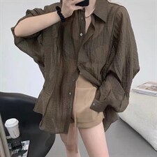 秋季压皱衬衫,女装衬衫,依纤