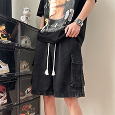 2024夏季新款美式潮牌牛仔短裤男设计感百搭休闲裤现货K7725-P42，男装牛仔裤，星座512-3