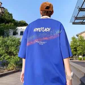 夏装新品日系字母美式印花潮牌短袖T恤男韩版简约半袖T2099-P40