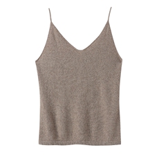 2025百搭时尚简约细绳吊带针织衫，女装T恤，举月羊绒